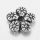 Tibeti gyöngy köztes ezüst szín virág #1746
