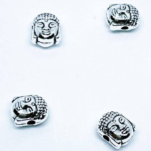 Tibeti gyöngy köztes ezüst szín Buddha #2177