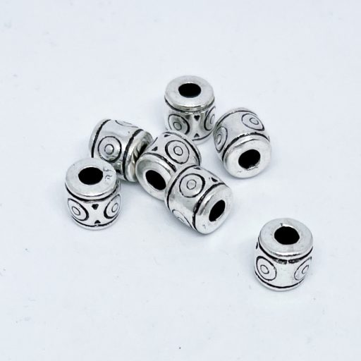 Tibeti gyöngy köztes ezüst szín #2688-007