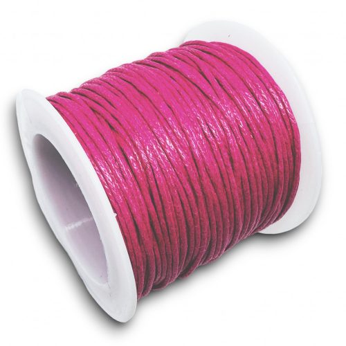 Viaszolt/viaszos pamut zsinór 1mm pink 10m #3354