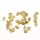 Nemesacél fülbevaló dugó/végzáró arany szín 3x4,5x6mm #3804-021