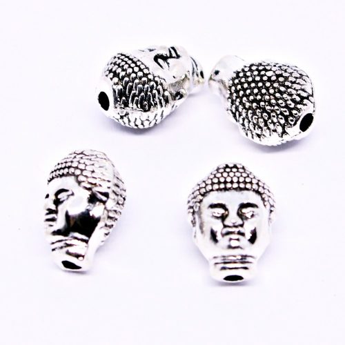 Tibeti gyöngy köztes ezüst szín Buddha #559